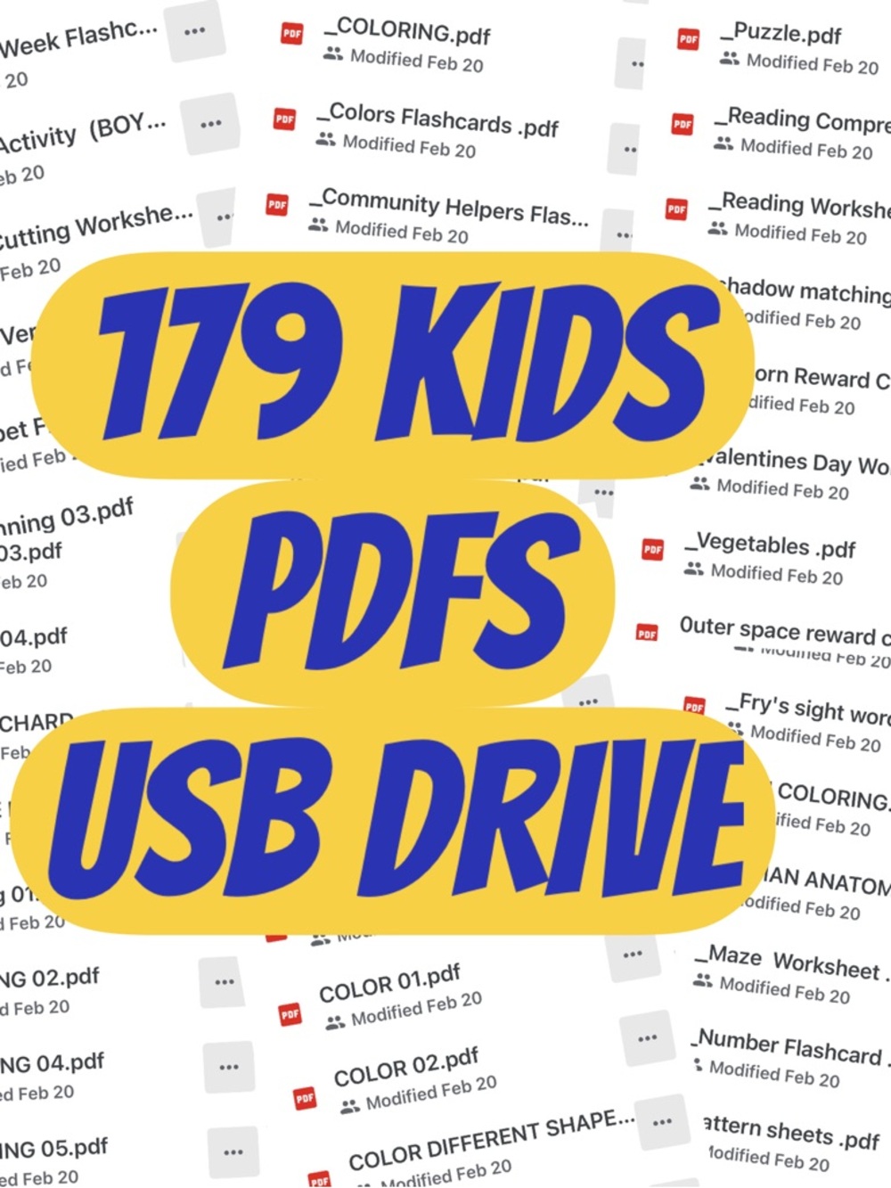 Kids Activity & Learning Bundle — 179 PDFs Master Resell Rights USB